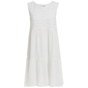 Max Studio White Sleeveless Lace Shift Dress